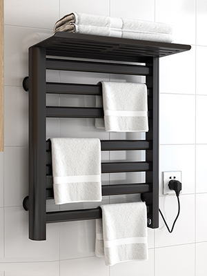 YKD303A/304A黑色/白色卫生间电热毛巾架